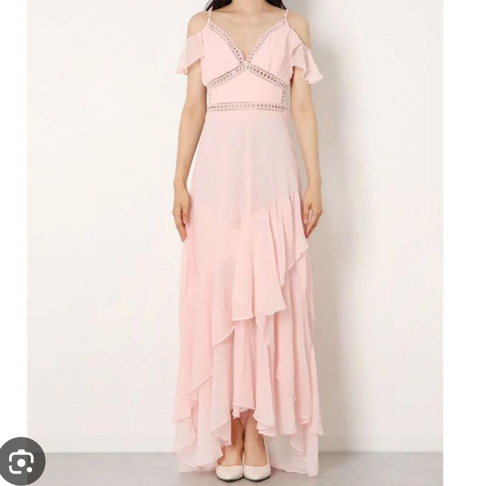 NWT GUESS Light Pink Layered Maxi Dress